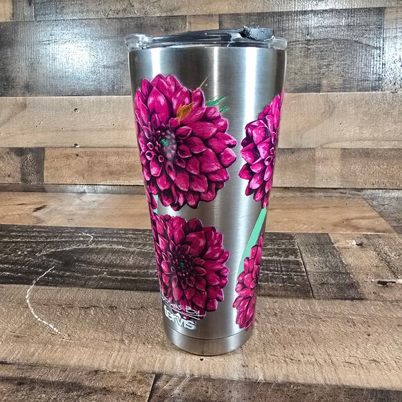 Tervis Painted Dahlias Stainless Steel Tumbler 30 oz - Picture 4 of 7